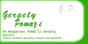 gergely pomazi business card